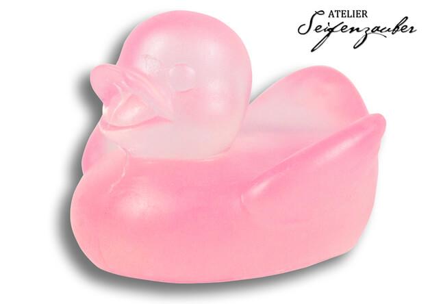 Bade Ente aus feiner Seife / rosa (180g)